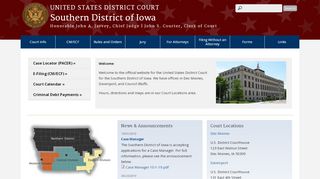 
                            8. Southern District of Iowa | United States District Court