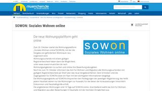 
                            3. SOWON: Soziales Wohnen online - muenchen.de