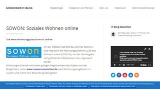 
                            8. SOWON: Soziales Wohnen online | Münchner IT-Blog