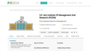 
                            8. S.P. Jain Institute of Management and Research (PGDM) - FYI