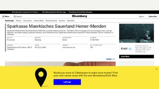 
                            10. Sparkasse Maerkisches Sauerland Hemer-Menden - Bloomberg