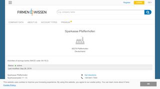 
                            5. Sparkasse Pfaffenhofen, Pfaffenhofen - Credit Report