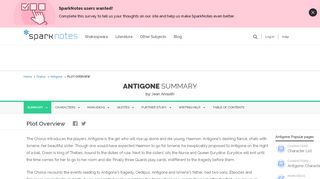 
                            3. SparkNotes: Antigone: Plot Overview