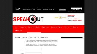 
                            8. Speak Out - Submit Your Stories