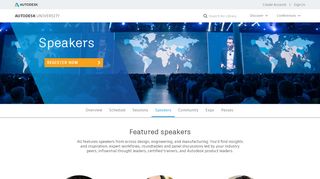 
                            6. Speakers | Autodesk University