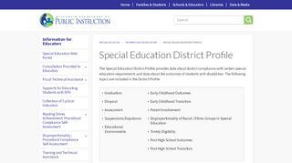 
                            5. Special Education District Profile | Wisconsin Department of ...