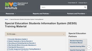 
                            8. Special Education Student Information System Training Material