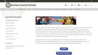 
                            4. Special Education - Sumner County Schools