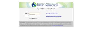 
                            1. Special Education Web Portal - Wisconsin.gov