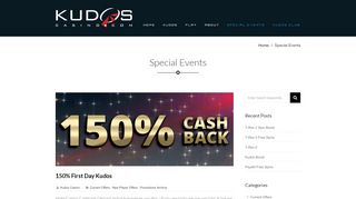 
                            9. Special Events - Kudos Casino