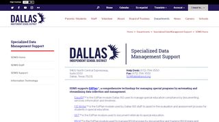 
                            3. Specialized Data Management Support / SDMS Home