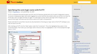 
                            5. Specifying the auto-login name with PuTTY - …