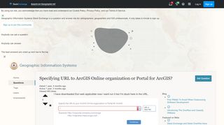 
                            6. Specifying URL to ArcGIS Online organization or Portal for ArcGIS ...