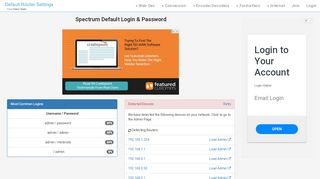 
                            3. Spectrum Default Login & Password - cleancss.com