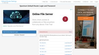 
                            10. Spectrum Default Router Login and Password - Clean CSS