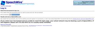 
                            2. SpeechWire Login Page - SpeechWire Tournament Services