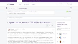 
                            10. Speed issues with the ZTE MF275R Smarthub - …