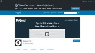 
                            3. Speed Kit – WordPress plugin | WordPress.org