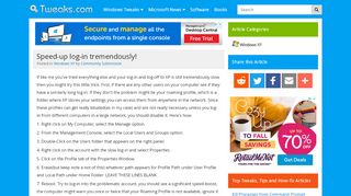 
                            5. Speed-up log-in tremendously! - tweaks.com