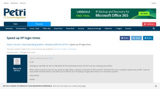 
                            8. Speed up XP login times - Petri