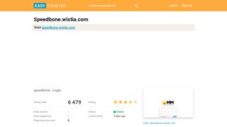 
                            1. Speedbone.wistia.com: speedbone - Login