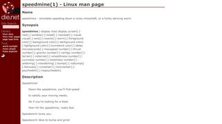 
                            5. speedmine(1) - Linux man page