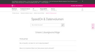 
                            1. SpeedOn & Datenvolumen | Telekom Hilfe