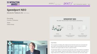 
                            9. Speedport NEO/ IxD Awards