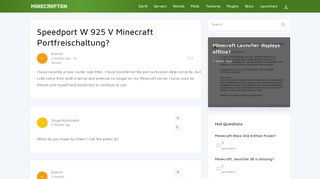 
                            7. Speedport W 925 V Minecraft Portfreischaltung? - Minecraften