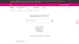 
                            2. Speedport W 925V | Telekom Hilfe