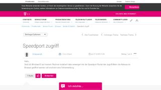 
                            1. Speedport zugriff | Telekom hilft Community