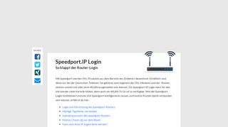 
                            1. ツ Speedport.IP Login – So klappt der Router-Login