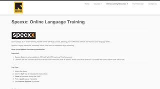 
                            6. Speexx: Online Language Training - the IRC Learning Portal!