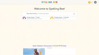 
                            6. Spelling Bee – Fun word game to test your knowledge of words