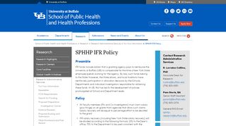 
                            8. SPHHP IFR Policy - School of Public Health and Health Professions ...