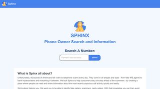 
                            7. Sphinx 2.0 | Sign in, shine out - Sphinx: Phone …