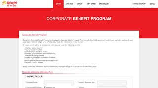 
                            9. SpiceJet Corporate Benefit Program