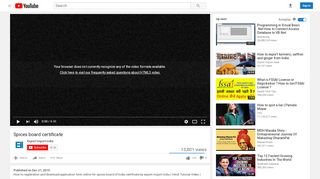 
                            5. Spices board certificate - YouTube