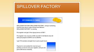 
                            2. SPILLOVER FACTORY