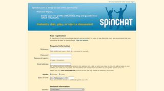 
                            4. Spinchat.com - Free chat, Meet friends, Play games online ...