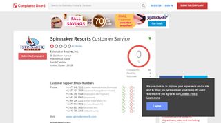 
                            9. Spinnaker Resorts Customer Service, Complaints and Reviews
