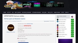 
                            2. SPINTASTIC No Deposit Bonus Codes 2019 #1 - Casino Bonus