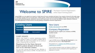 
                            9. SPIRE - Export Licensing System