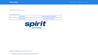 
                            6. Spirit Airlines Official Site ️