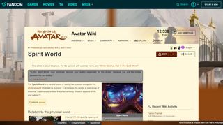 
                            1. Spirit World | Avatar Wiki | FANDOM powered by Wikia