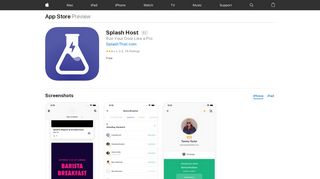 
                            5. Splash Host on the App Store