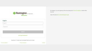 
                            10. Sponsor Login - Huntington Bank