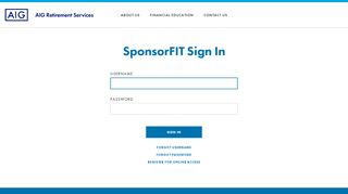 
                            2. SponsorFIT Sign In - login.valic.com