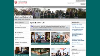 
                            2. Sport & Active Life — University of Leicester