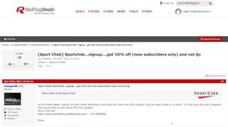 
                            6. [Sport Chek] Sportchek...signup....get ... - RedFlagDeals.com